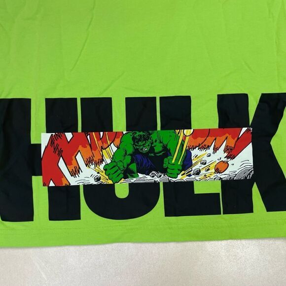 Uniqlo Marvel The Incredible Hulk Graphic T-shirt Men Medium Green Short Sleeve - Picture 4 of 6